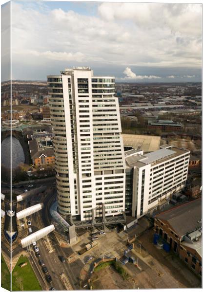 Dalek Building Leeds Canvas Print by Apollo Aerial Photography