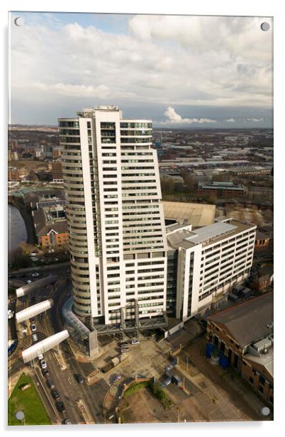 Dalek Building Leeds Acrylic by Apollo Aerial Photography