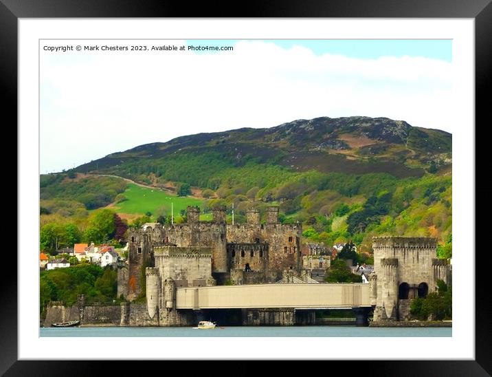 Conwy Castle and Train Tunnel Framed Mounted Print by Mark Chesters