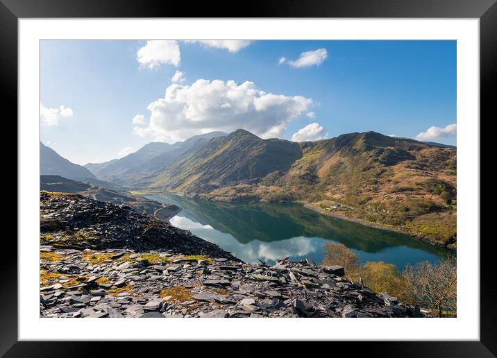 Llyn Peris, Llanberis, Snowdonia, North Wales Framed Mounted Print by Andrew Kearton