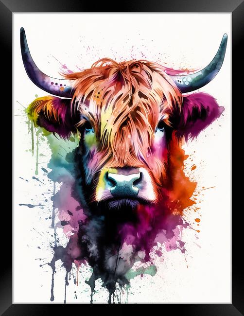 Highland Cow Colours 3 Framed Print by Picture Wizard