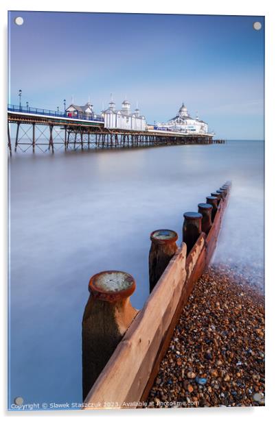 Eastbourne Pier Acrylic by Slawek Staszczuk