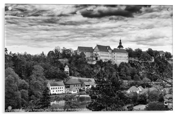 Castle Bechyne. Czechia. Acrylic by Sergey Fedoskin