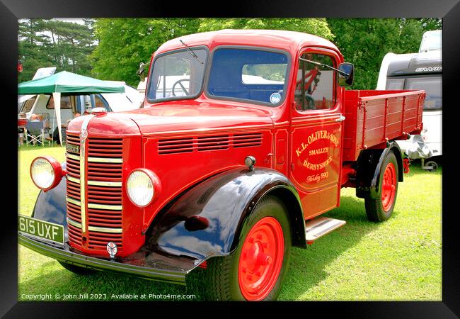 Iconic Vintage Truck at Elvaston Steam Rally Framed Print by john hill