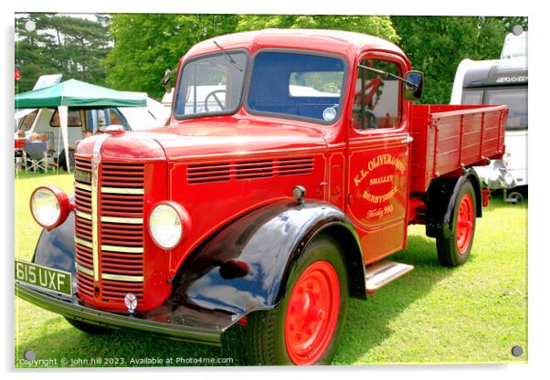 Iconic Vintage Truck at Elvaston Steam Rally Acrylic by john hill