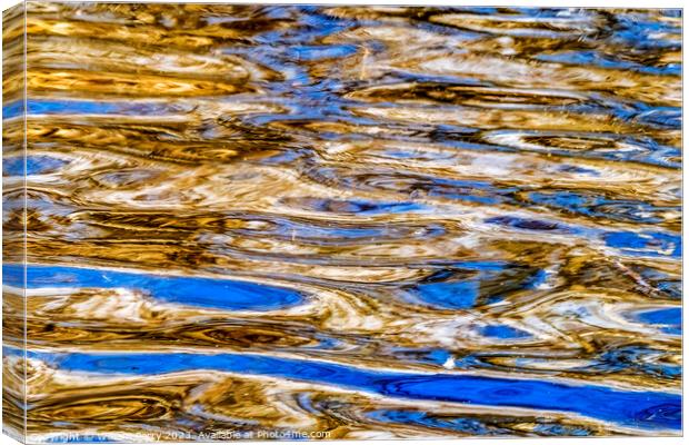 Natural Brown Blue Patterns Reflection Abstract Juanita Bay Kirk Canvas Print by William Perry