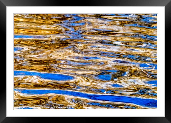 Natural Brown Blue Patterns Reflection Abstract Juanita Bay Kirk Framed Mounted Print by William Perry