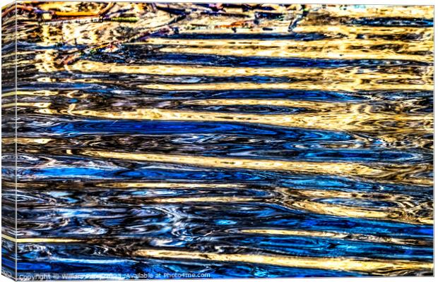 Natural Brown Blue Patterns Water Reflection Abstract Juanita Bay Kirk Canvas Print by William Perry