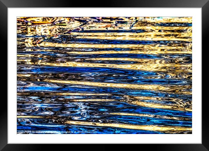 Natural Brown Blue Patterns Water Reflection Abstract Juanita Bay Kirk Framed Mounted Print by William Perry