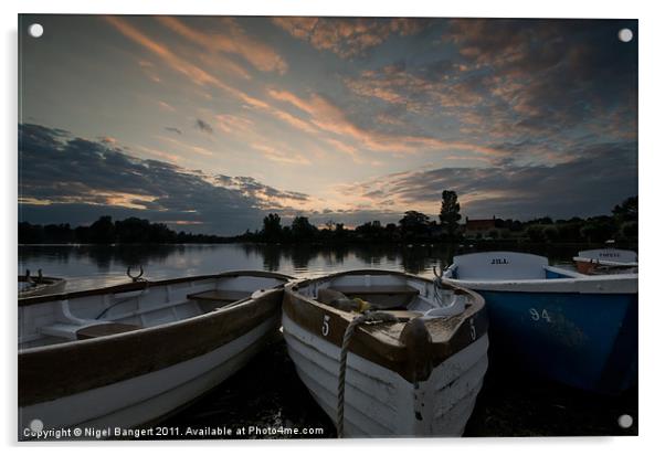 Boating Lake at Thorpness Acrylic by Nigel Bangert