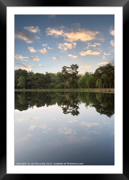 Lanark Loch Reflections Framed Mounted Print by Les McLuckie