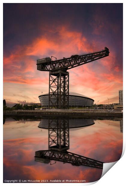 Finnieston Crane Glasgow Print by Les McLuckie