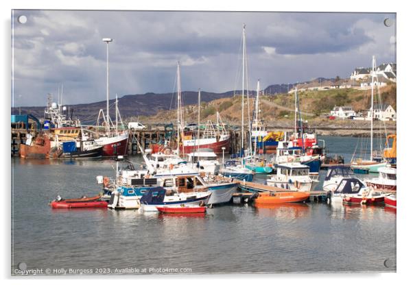 'Charming Mallaig: A Scottish Highland Haven' Acrylic by Holly Burgess
