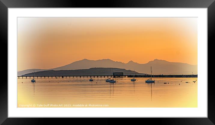 Serene Summer Sunset At Fairlie On The Clyde Framed Mounted Print by Tylie Duff Photo Art