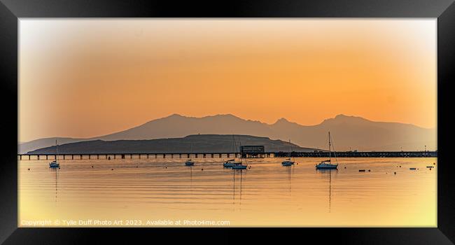 Serene Summer Sunset At Fairlie On The Clyde Framed Print by Tylie Duff Photo Art