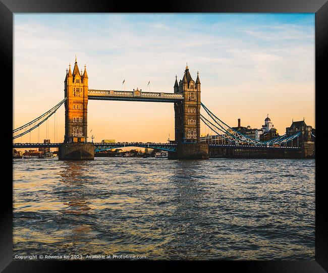 Tower Bridge: The Golden Hour Framed Print by Rowena Ko