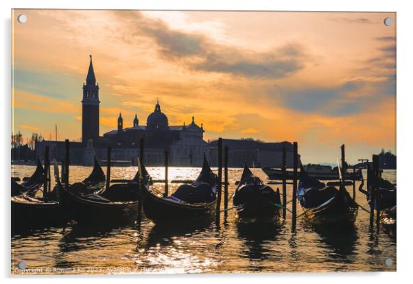 Sunrise in Venice  Acrylic by Rowena Ko