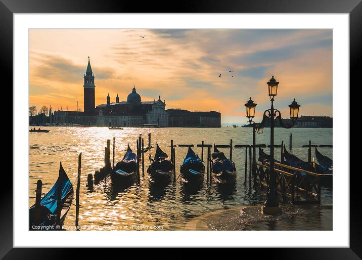 Sunrise in Venice  Framed Mounted Print by Rowena Ko