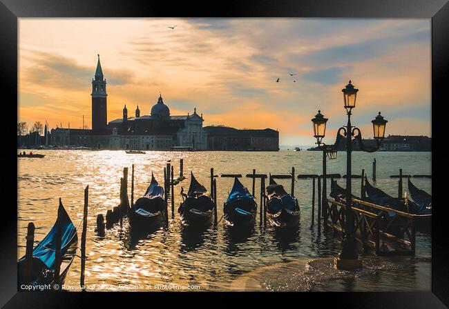 Sunrise in Venice  Framed Print by Rowena Ko