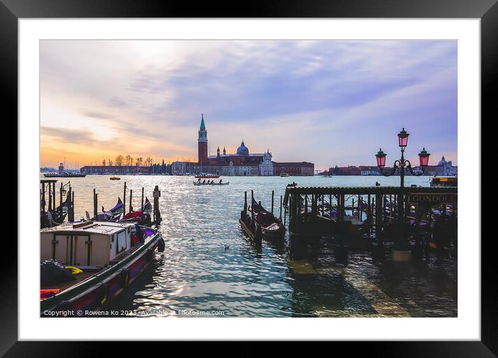 Venice in the morning  Framed Mounted Print by Rowena Ko