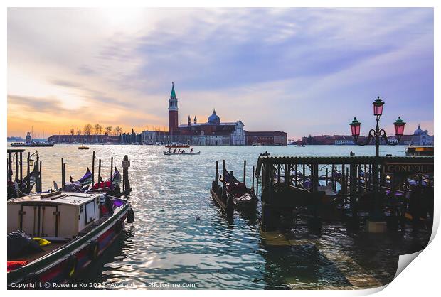 Venice in the morning  Print by Rowena Ko