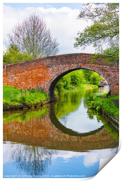 Bridge over the Canal. Print by Anthony Moore
