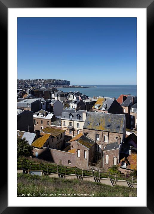 Aerial view Mers-les-Bains, France Framed Mounted Print by Imladris 