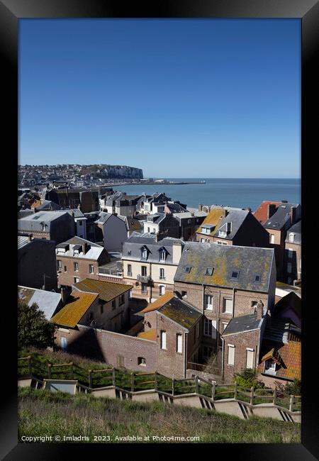 Aerial view Mers-les-Bains, France Framed Print by Imladris 