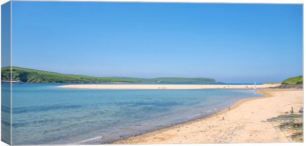 Serene Beauty of Rock Beach Padstow Canvas Print by kathy white