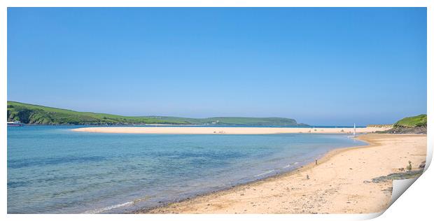 Serene Beauty of Rock Beach Padstow Print by kathy white