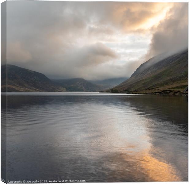 Majestic Sunset over Loch Lee Canvas Print by Joe Dailly