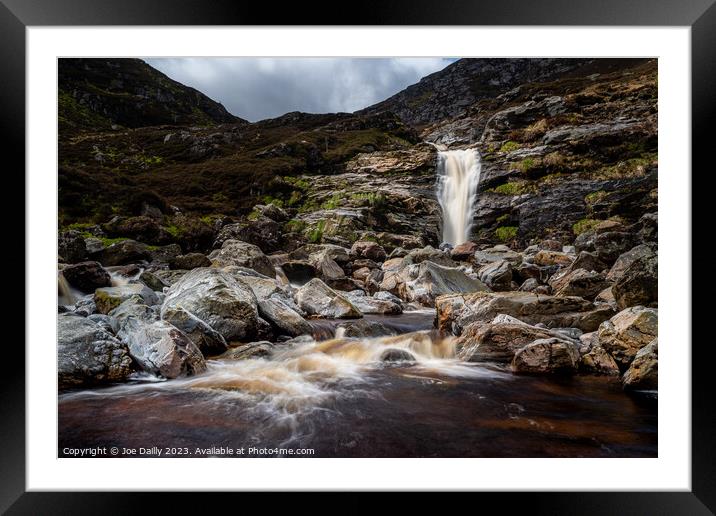Spectacular Falls of Unich near Loch Lee Framed Mounted Print by Joe Dailly