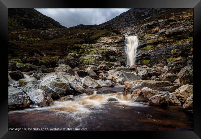 Spectacular Falls of Unich near Loch Lee Framed Print by Joe Dailly
