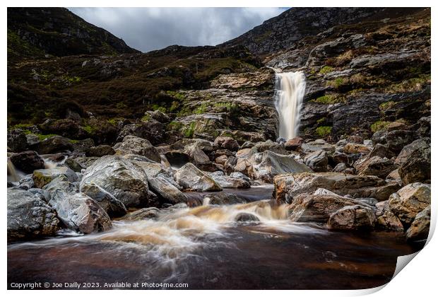 Spectacular Falls of Unich near Loch Lee Print by Joe Dailly