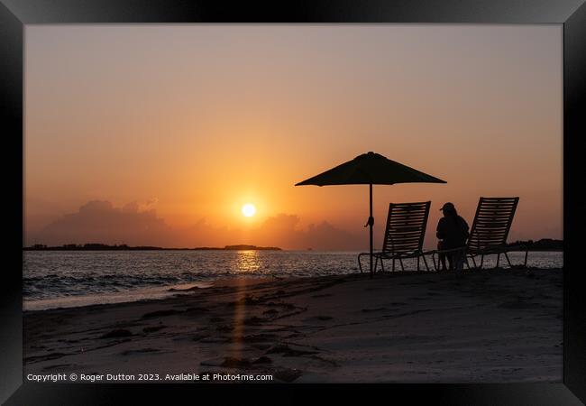 Spectacular Bahamian Sunrise 1 Framed Print by Roger Dutton