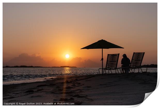 Spectacular Bahamian Sunrise 1 Print by Roger Dutton