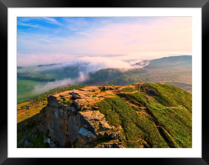 Breathtaking Aerial View of Roseberry Topping Framed Mounted Print by Tim Hill