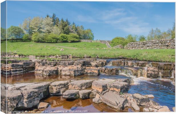 Sleightholme Beck at East Mellwaters, Bowes, Teesdale (2) Canvas Print by Richard Laidler