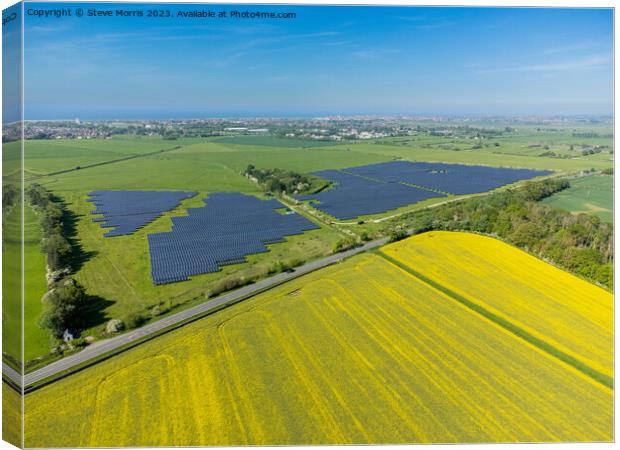 Solar Farm Canvas Print by Steve Morris