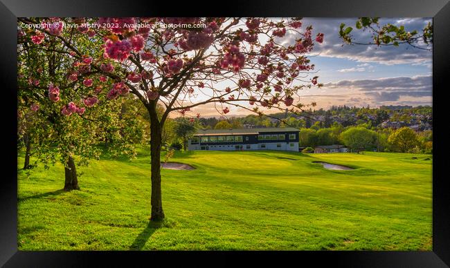 Sunset at the 18th, Craigie Golf Club  Framed Print by Navin Mistry