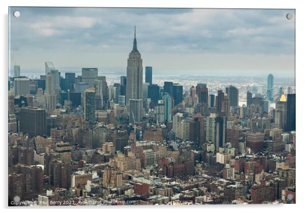 New York Skyline  Acrylic by Paul Berry