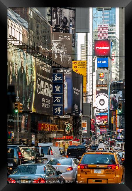 Times Square, New York Framed Print by Paul Berry