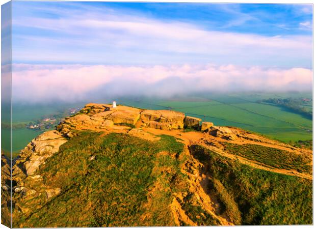 Roseberry Topping: Breathtaking Aerial View Canvas Print by Tim Hill