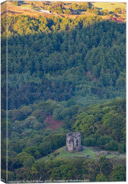 Dolbadarn Castle in the morning seen from Llyn Per Canvas Print by Paul Madden