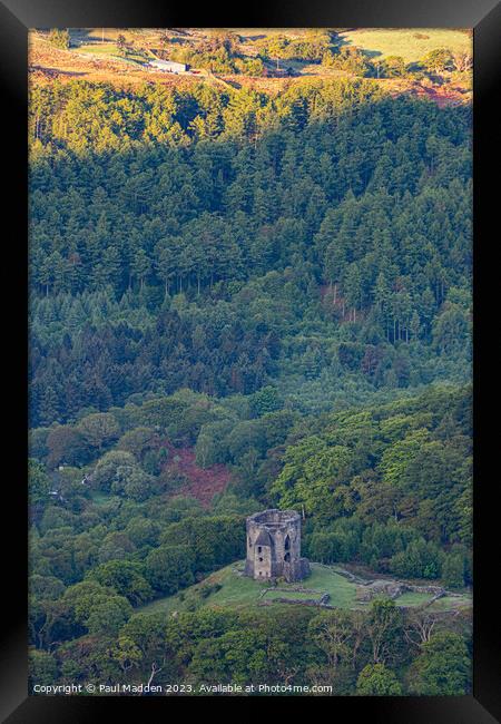 Dolbadarn Castle in the morning seen from Llyn Per Framed Print by Paul Madden