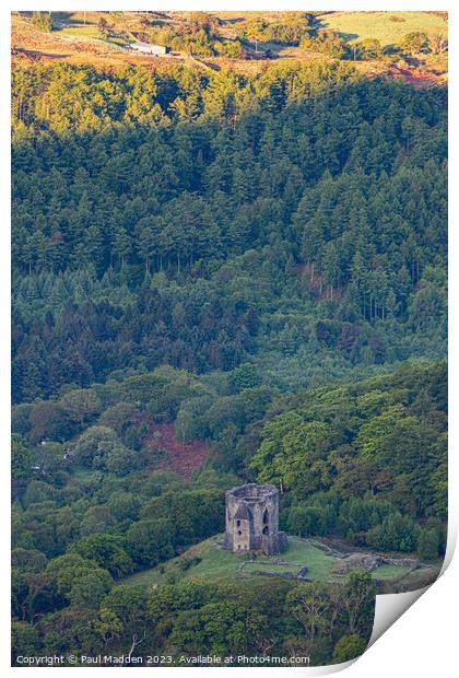 Dolbadarn Castle in the morning seen from Llyn Per Print by Paul Madden