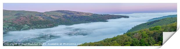 Llyn Padarn Cloud Inversion Panorama Print by Paul Madden