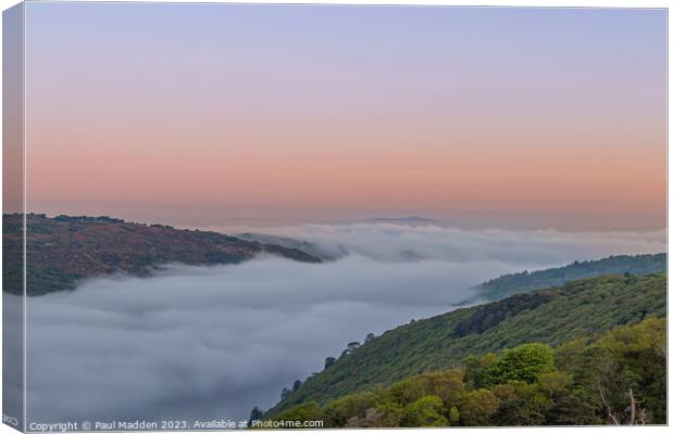 Llyn Padarn Sunrise Cloud Inversion Canvas Print by Paul Madden