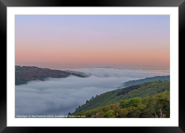 Llyn Padarn Sunrise Cloud Inversion Framed Mounted Print by Paul Madden