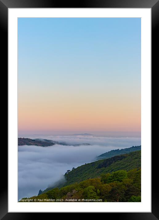 Sunrise Cloud Inversion At Llyn Padarn Framed Mounted Print by Paul Madden